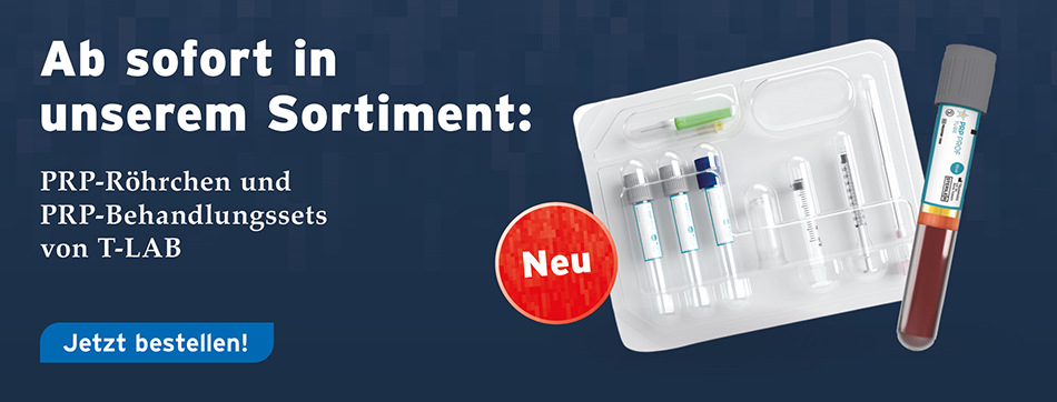 Ab sofort in unserem Sortiment: PRP-Roehrchen und PRP Behandlungssets von T-LAB